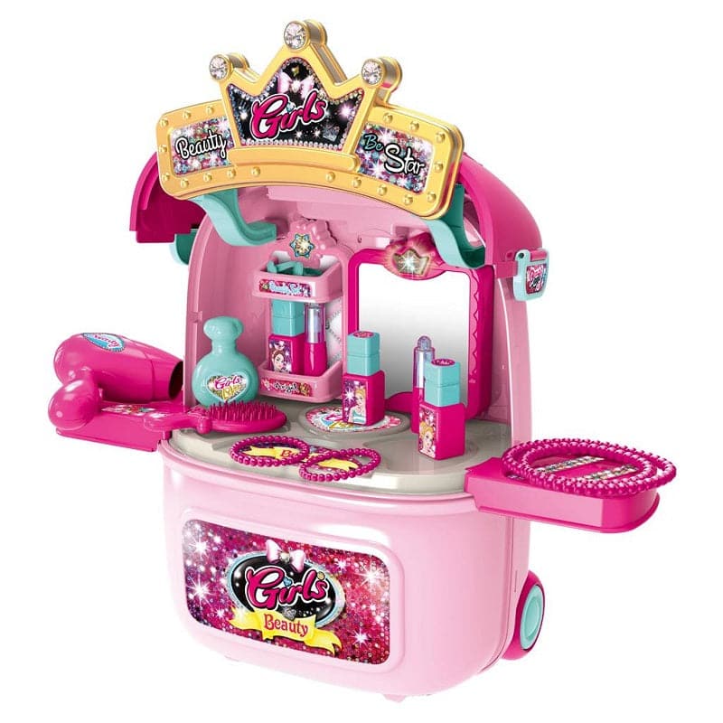 Juguete Beauty Girls Kit de Maquillaje para Niñas 2 en 1 con Luz y Sonido