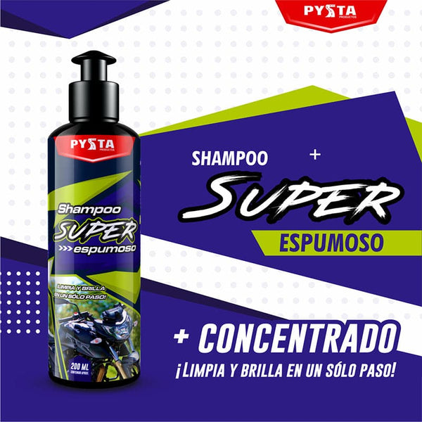 Champu Brillador y Limpiador para Moto y Carro Marca Pysta