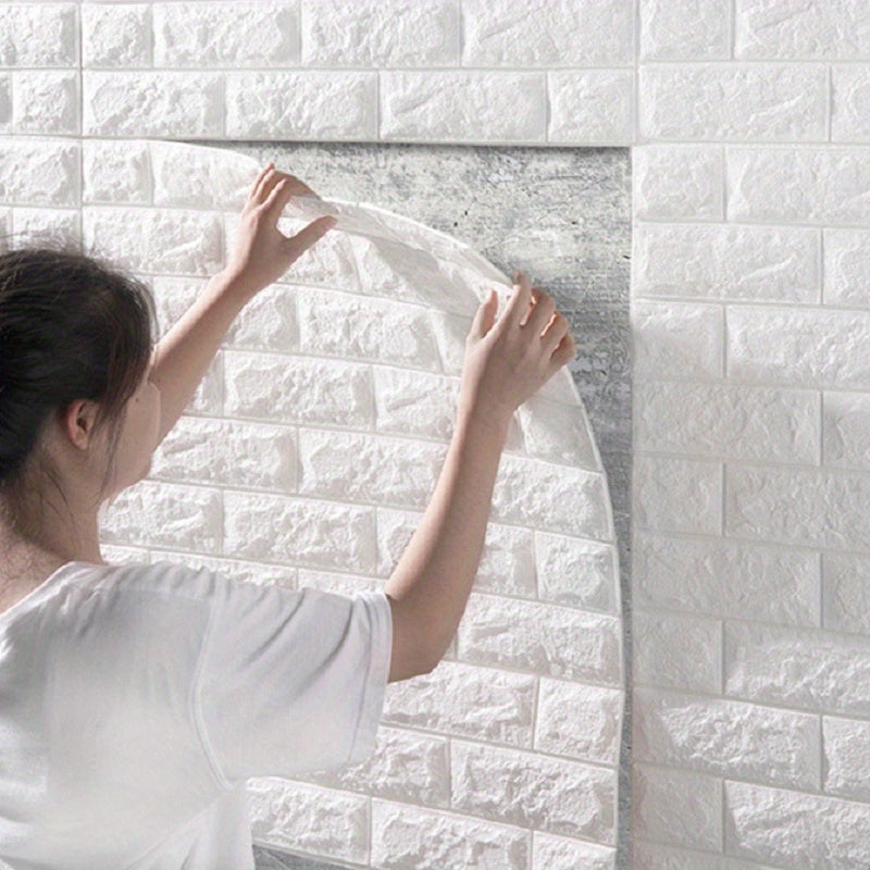 10 piezas de paneles de pared para decoración de interiores, papel tapiz adhesivo de pared 3D, decoración de habitaciones, para el hogar, dormitorio