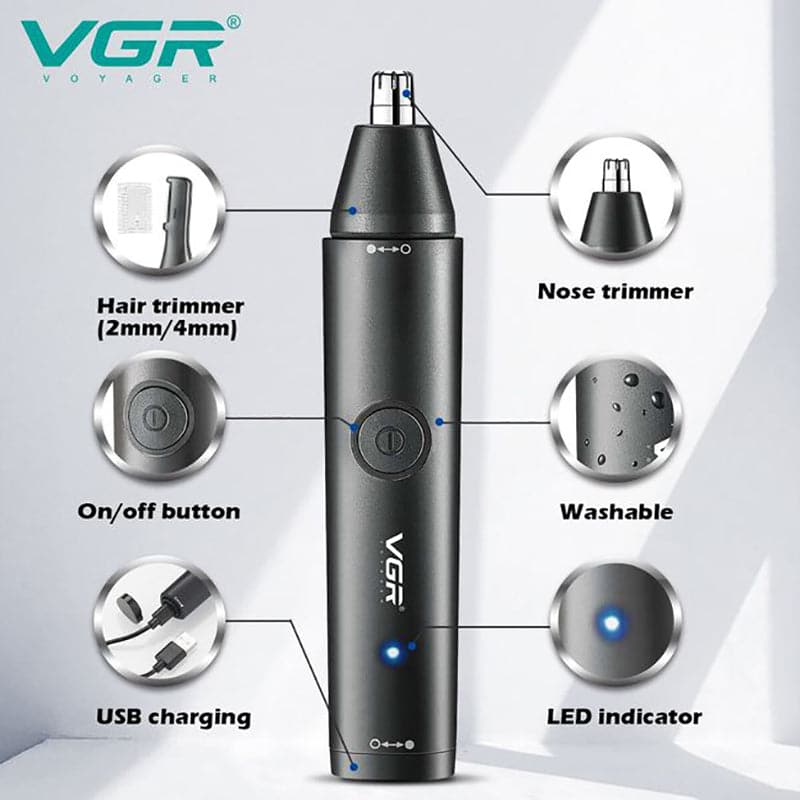 Depilador Nasal Electrico VGR V-613 2 en 1 Recargable