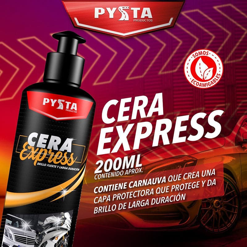 Cera Express para Carros y Motos Marca Pysta