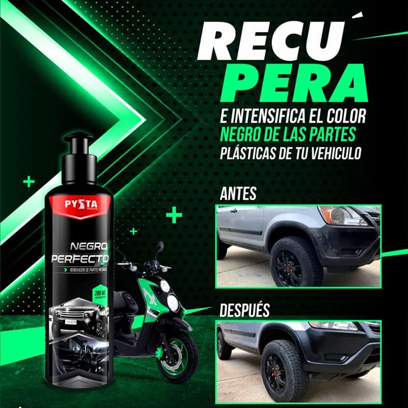 Restaurador de Partes Negras para Carros y Motos