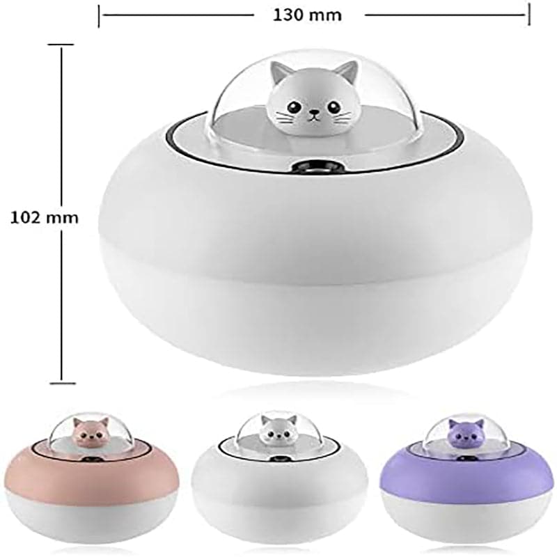 Mini Humidificador con Figura de Gato y Luces de Colores