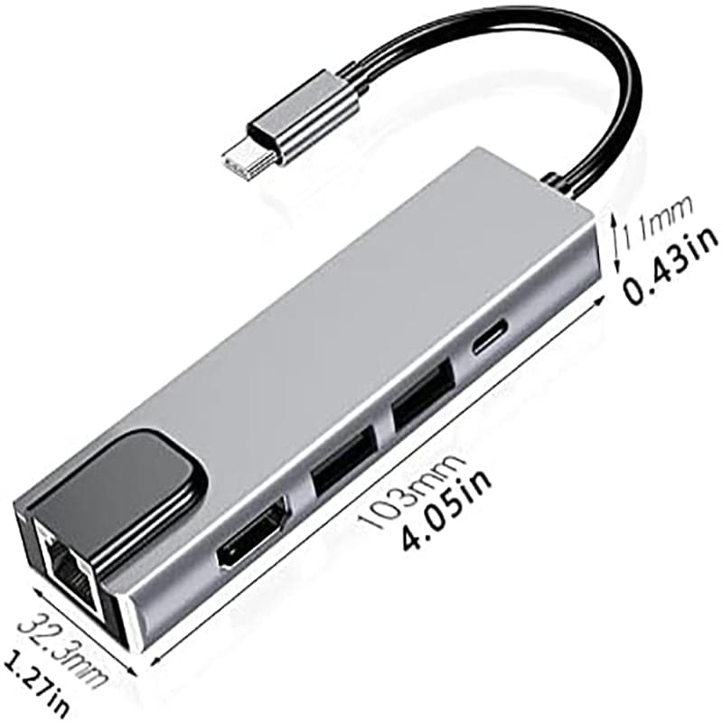 Adaptador Tipo C - Ethernet 5 en 1