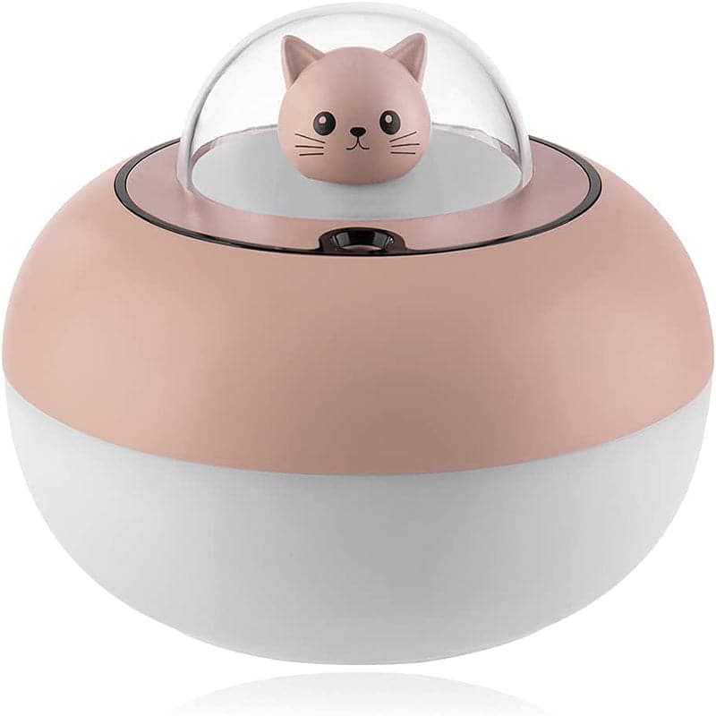 Mini Humidificador con Figura de Gato y Luces de Colores