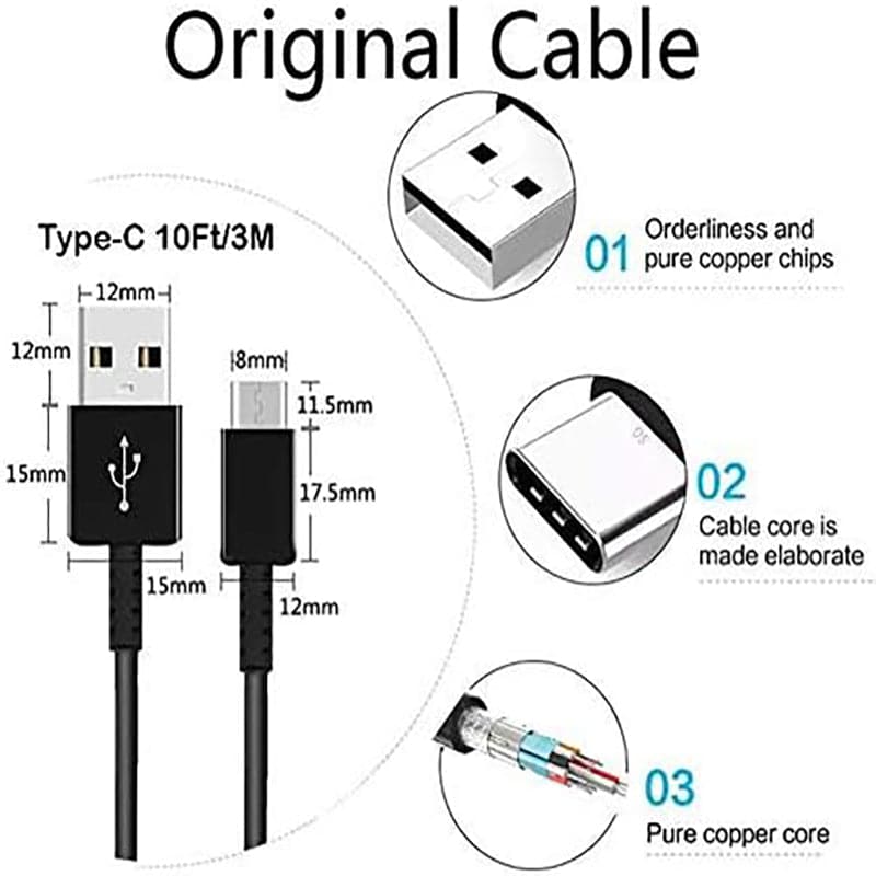 Cable de Carga V8 de 1 Metro TREQA CA-5021