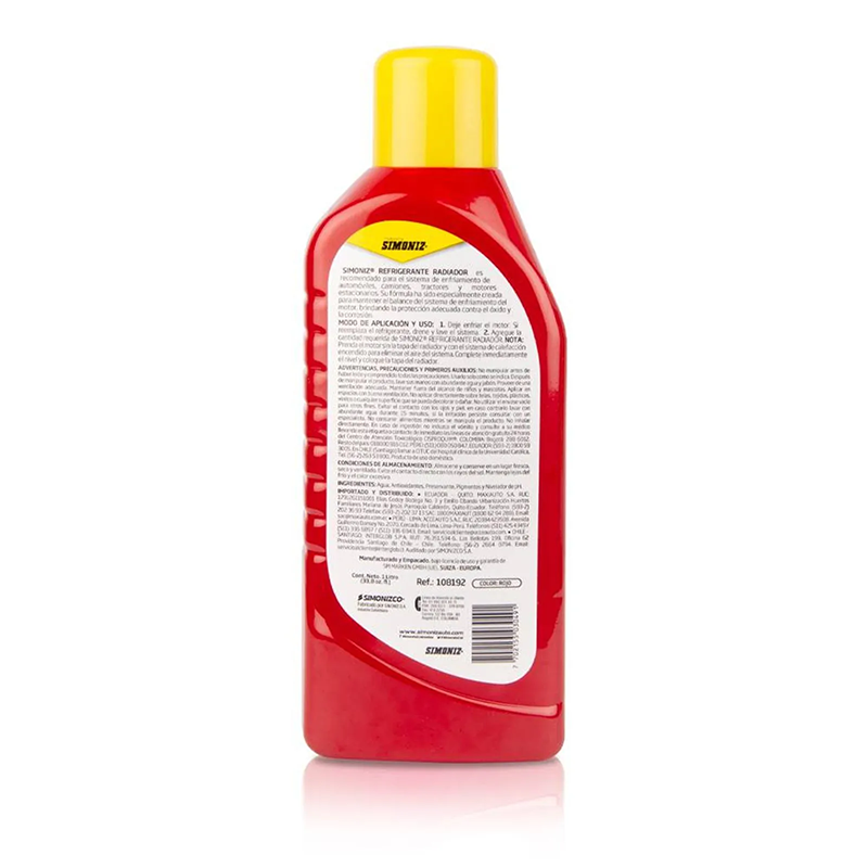 Liquido Refrigerante Rojo para Radiador 1 Litro