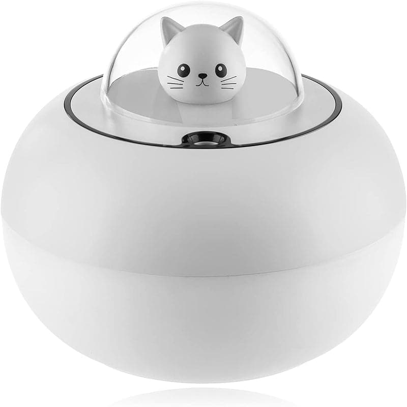 Mini Humidificador con Figura de Gato y Luces de Colores