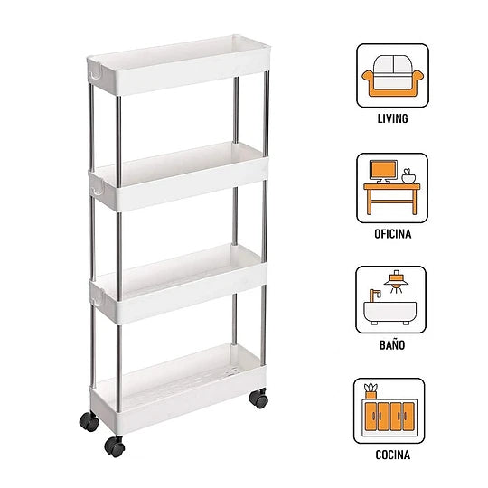 Estante con ruedas 4 niveles