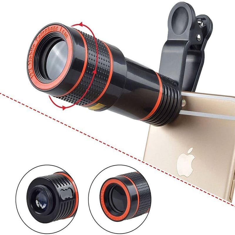 Lente de Telescopio de Camara con Zoom Optico 12X para Celular