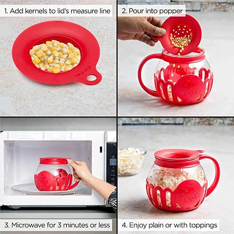 Envase de Vidrio para hacer Palomitas de Maiz Marca PopCorn Popper