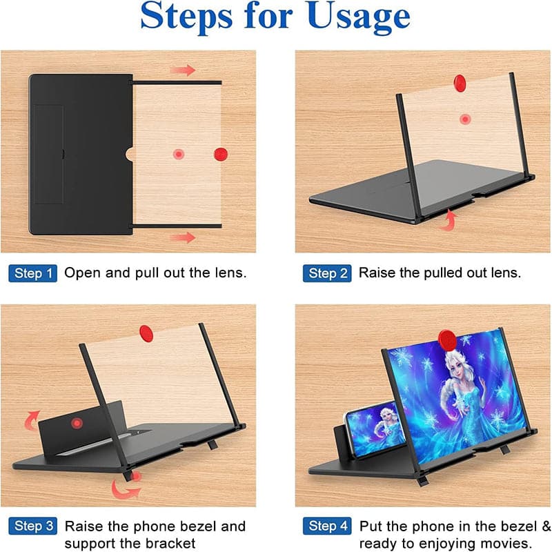 Lupa de Pantalla de 12 pulgadas para Teléfono Celular