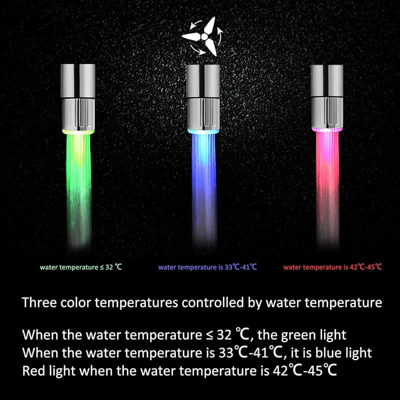 Grifo de Luz LED de 3 Colores RGB