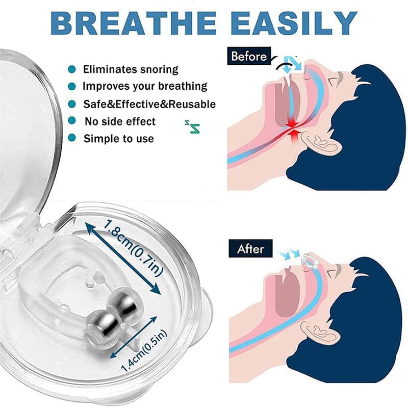 Clip Magnético Nasal para un Sueño sin Ronquidos