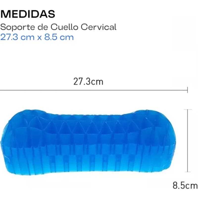 Almohada en gel ergonómica de soporte para cuello y columna cervical