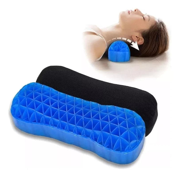 Almohada en gel ergonómica de soporte para cuello y columna cervical