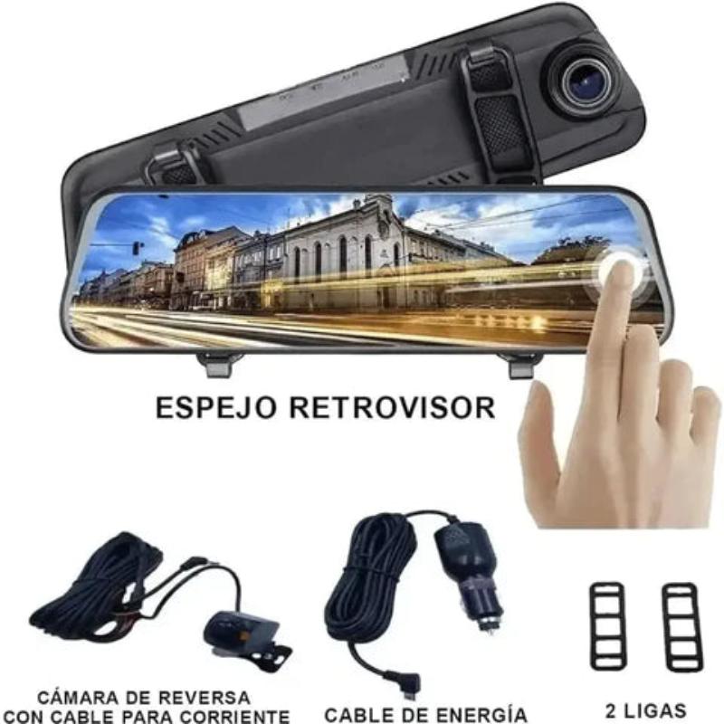 Espejo retrovisor camara delantera + camara trasera | original