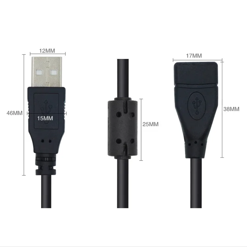 Cable USB Extension Macho - Hembra 3 Metros