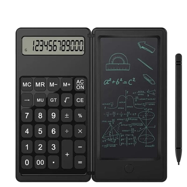 Calculadora plegable con panel LCD para escritura