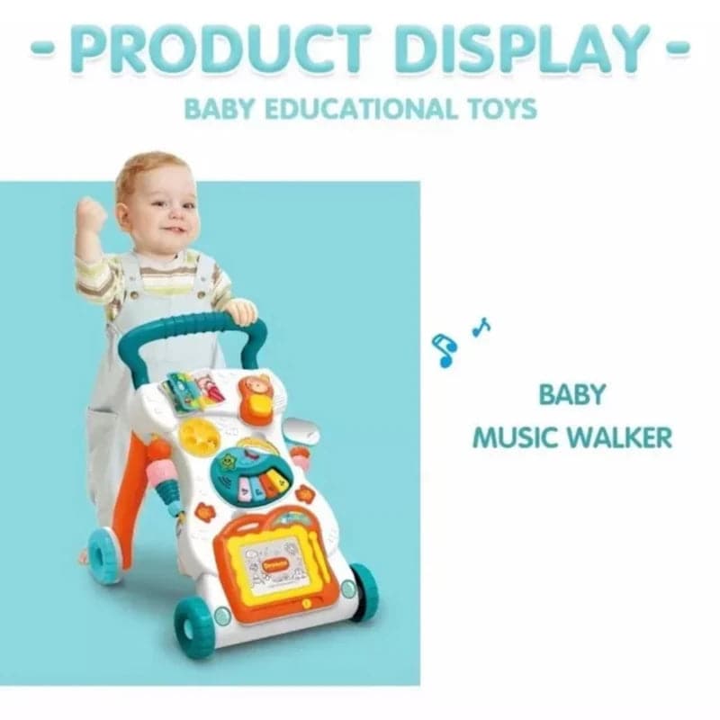 Caminador musical y didáctico para bebe con tablero mágico