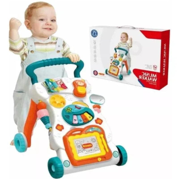 Caminador musical y didáctico para bebe con tablero mágico