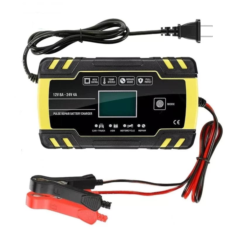 Cargador de batería 12v y 24v con pantalla