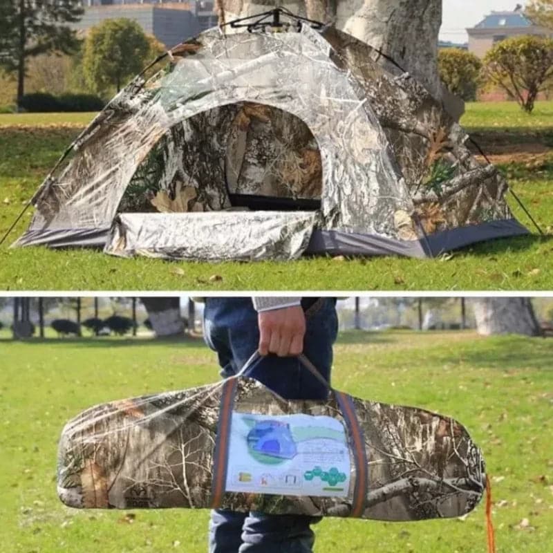 Carpa de camping con diseño de camuflaje