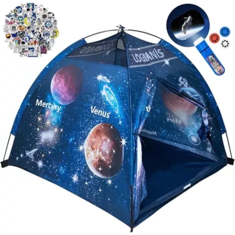 Carpa para niños con stickers y proyector de luz