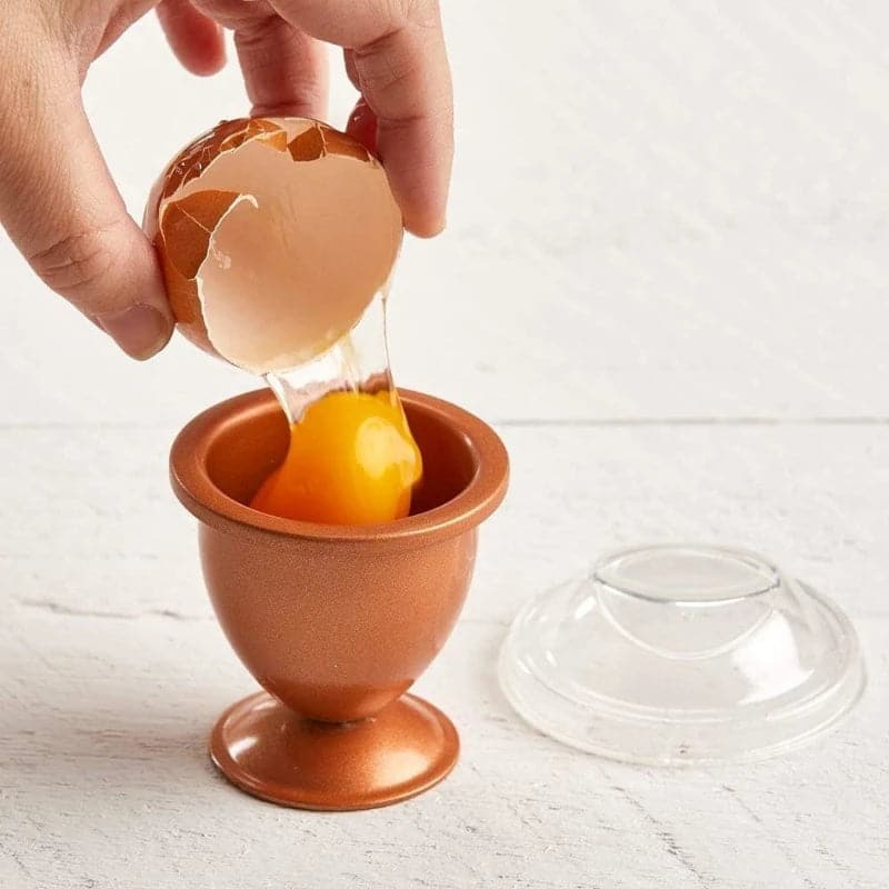 Cocedor de huevos de cobre con 4 tazas desmontables