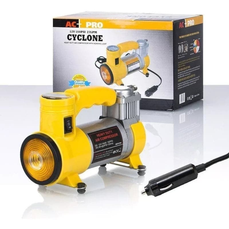 Compresor de neumáticos de aire 12v marca Cyclon