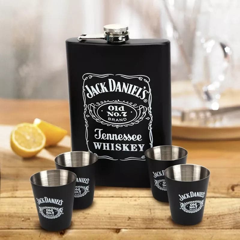 Licorera de Acero Inoxidable 9 Oz Whiskera Jack Daniels