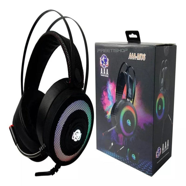 Auriculares Gamer USB con Iluminacion RGB AAA-M06