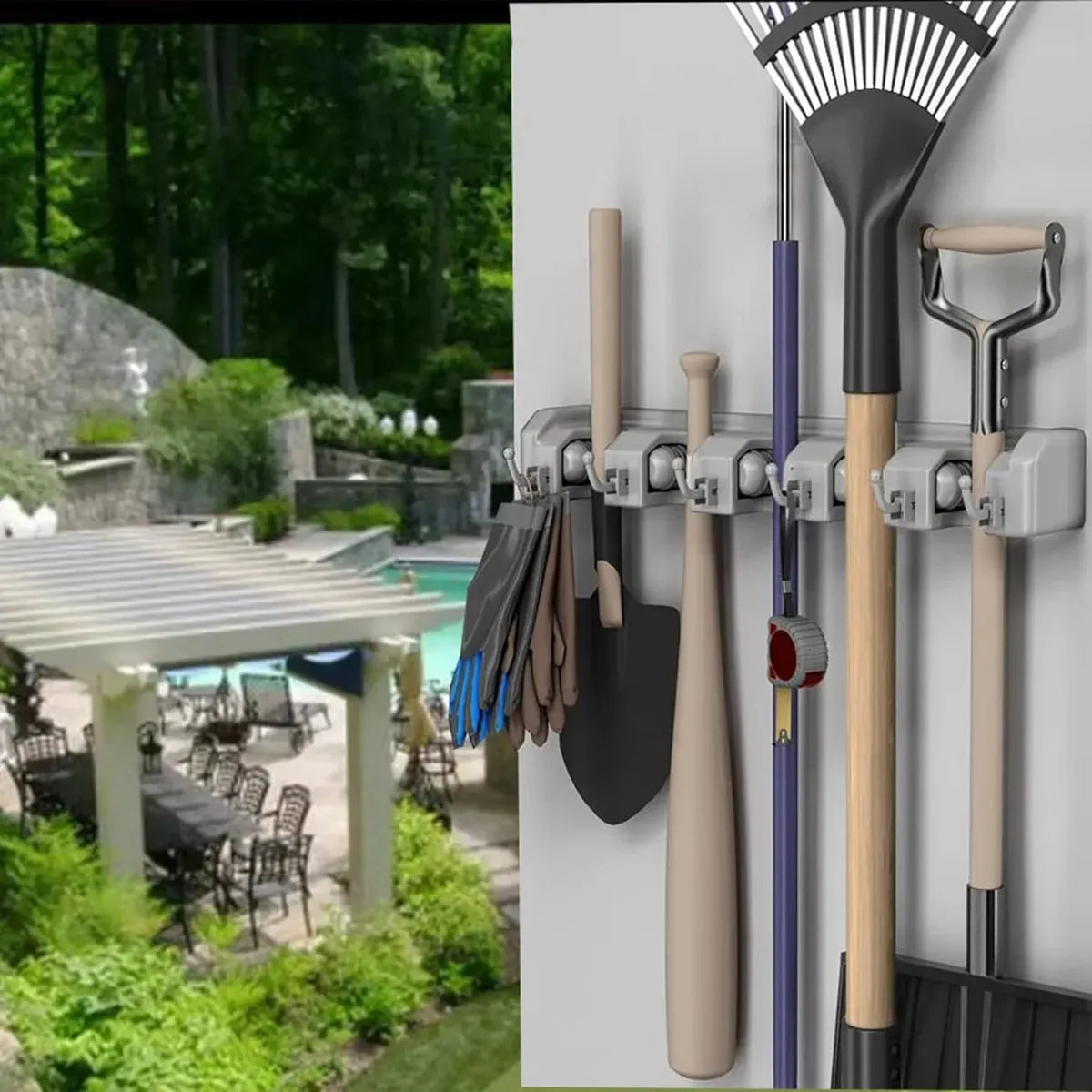 Gancho Organizador de Escobas para Pared