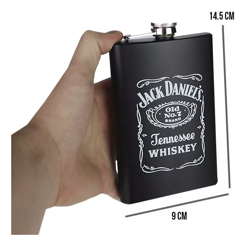 Licorera de Acero Inoxidable 9 Oz Whiskera Jack Daniels