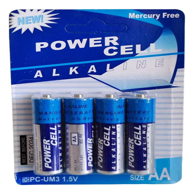 Pack de 4 Pilas AA Power Cell Plitex