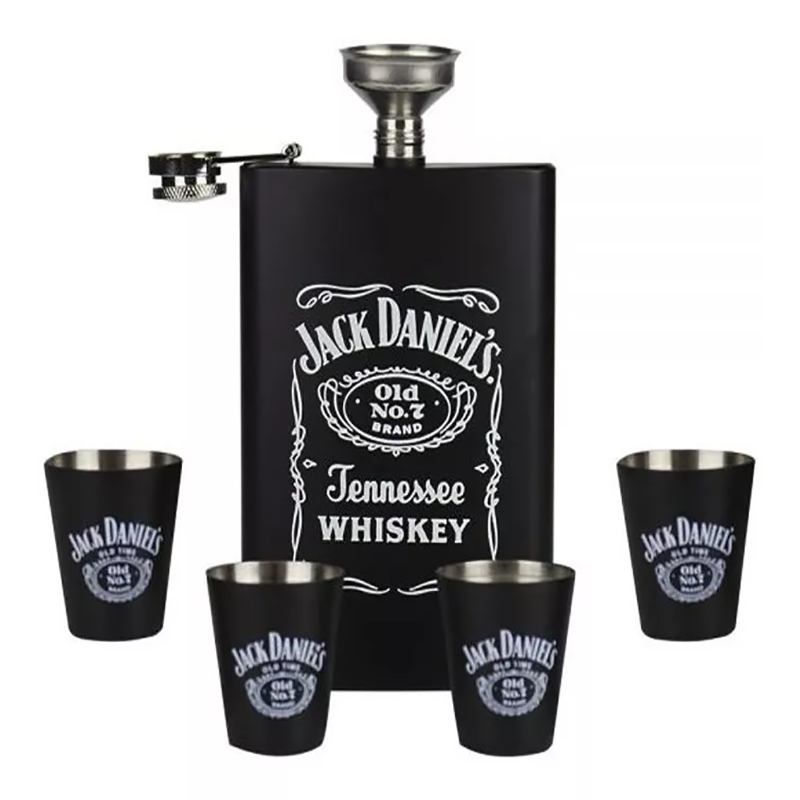 Licorera de Acero Inoxidable 9 Oz Whiskera Jack Daniels