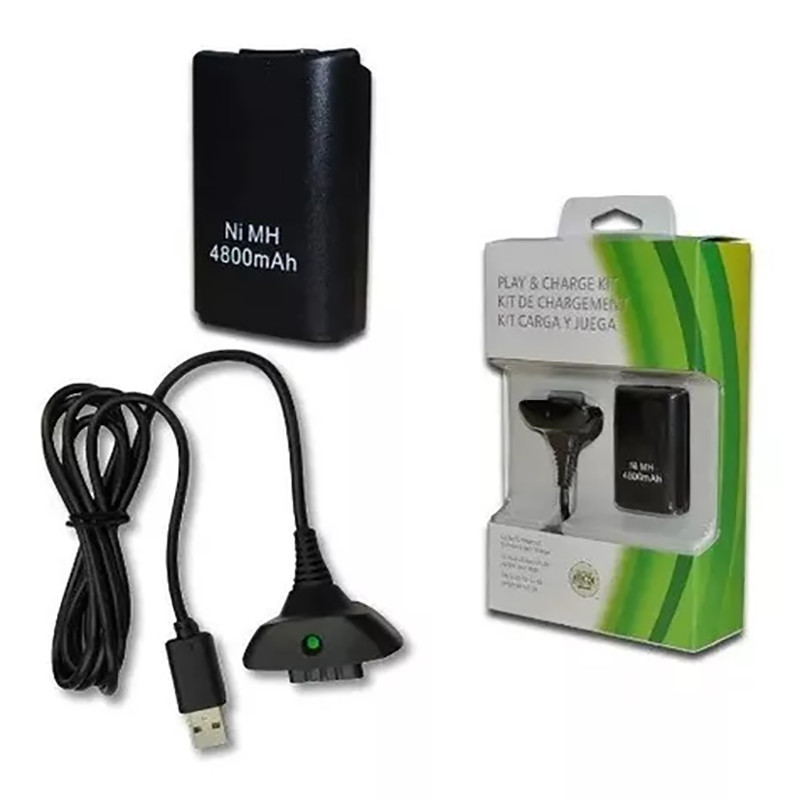 Kit de Juega y Carga para XBOX 360 de 4800mAh