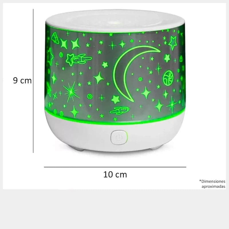 Difusor de aromas humidificador con diseños de estrellas