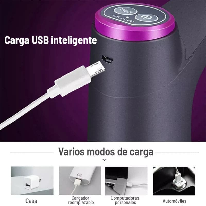 Dispensador automático de agua recargable