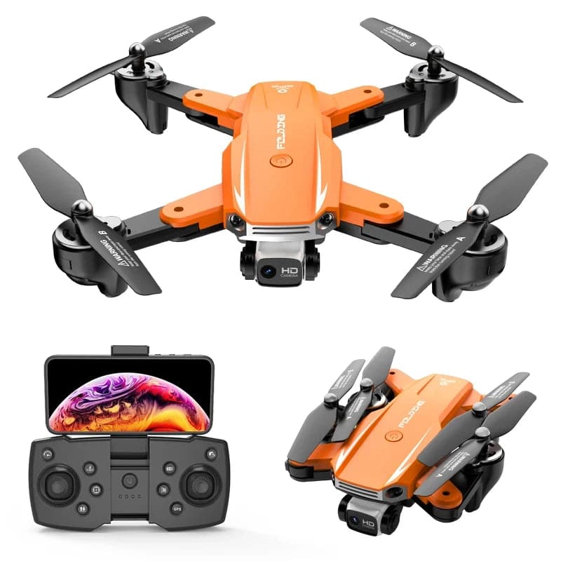 Dron plegable con GPS y cámara full hd con doble batería y estuche