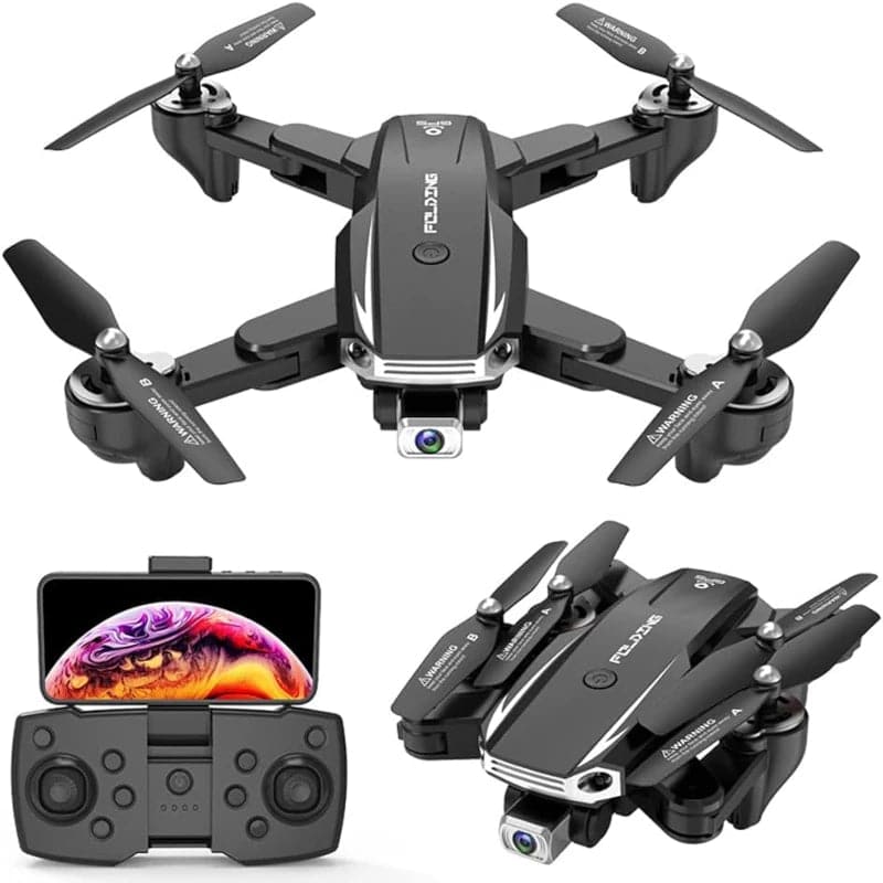 Dron plegable con GPS y cámara full hd con doble batería y estuche