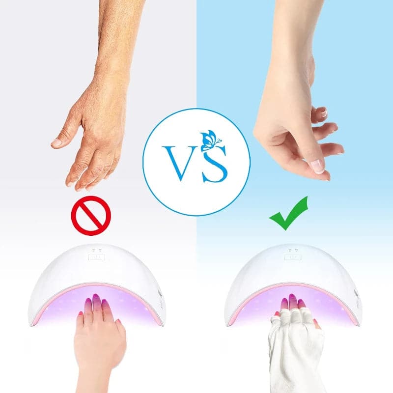 Guantes de protección UV para lámpara de uñas de gel