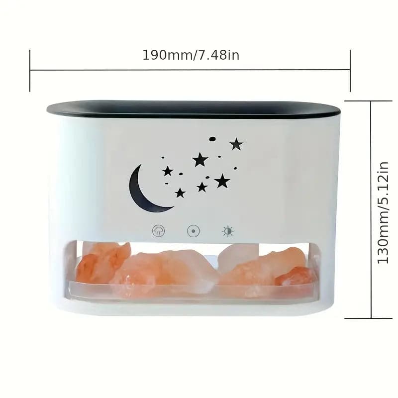 Humidificador con luz colorida y con diseño de luna y estrellas