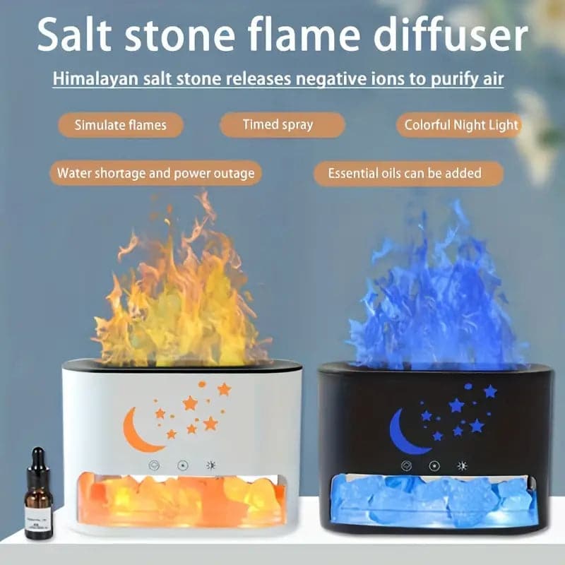 Humidificador con luz colorida y con diseño de luna y estrellas