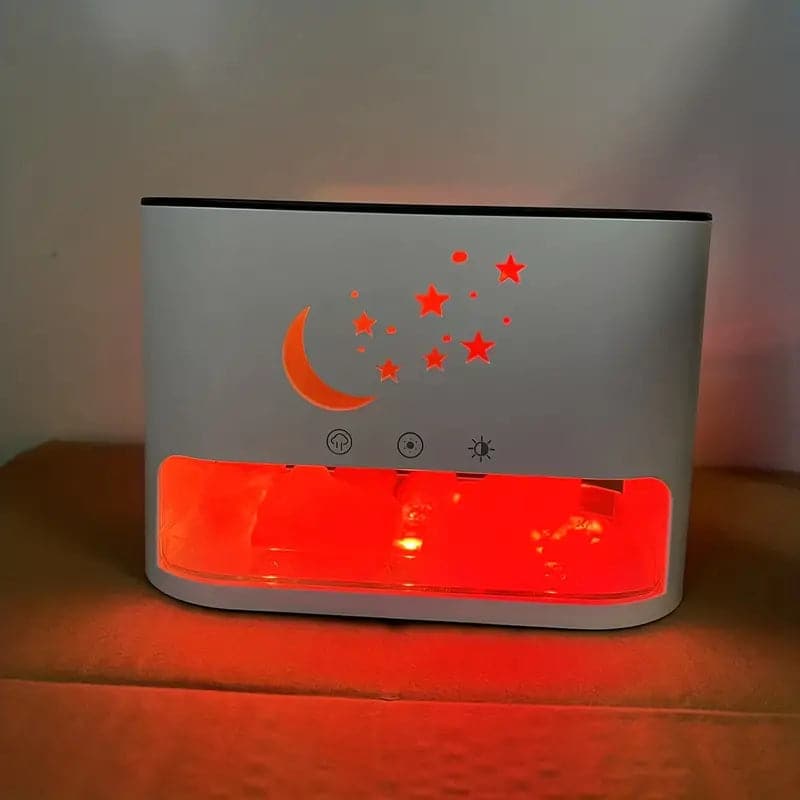 Humidificador con luz colorida y con diseño de luna y estrellas