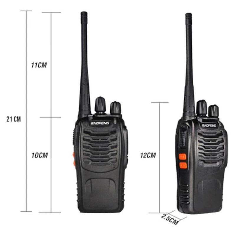 Kit 2 radios Baofeng walkie talkie