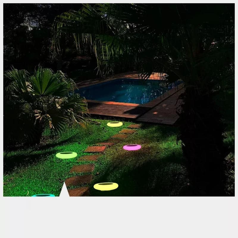 Lámpara de luz led RGB multicolor para jardín recargable