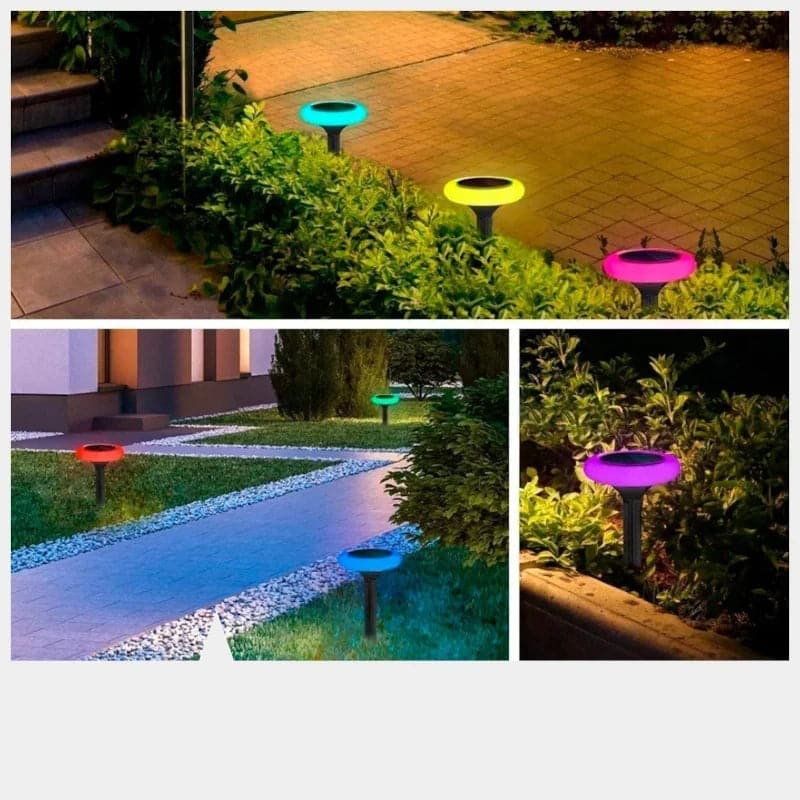 Lámpara de luz led RGB multicolor para jardín recargable