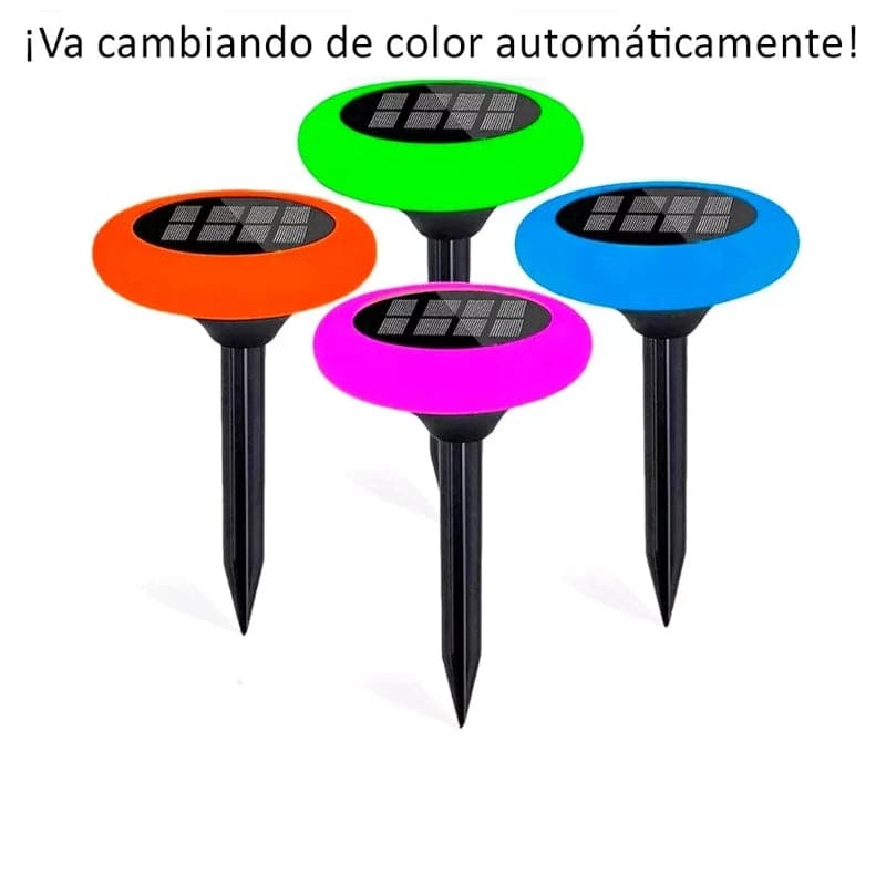 Lámpara de luz led RGB multicolor para jardín recargable