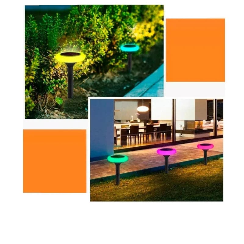 Lámpara de luz led RGB multicolor para jardín recargable